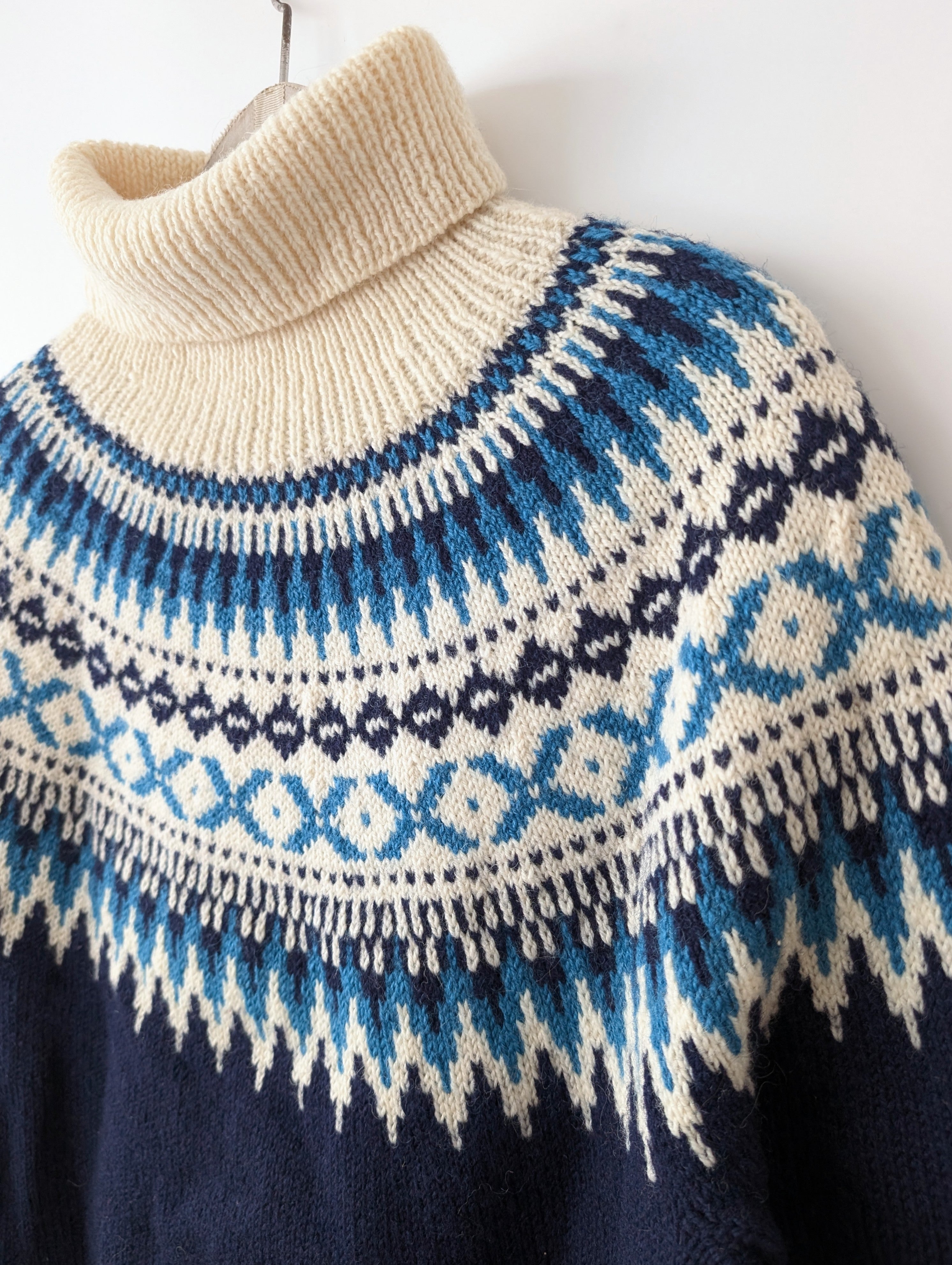 *Handmade* Pullover Wolle Norweger Strick (L-XL)