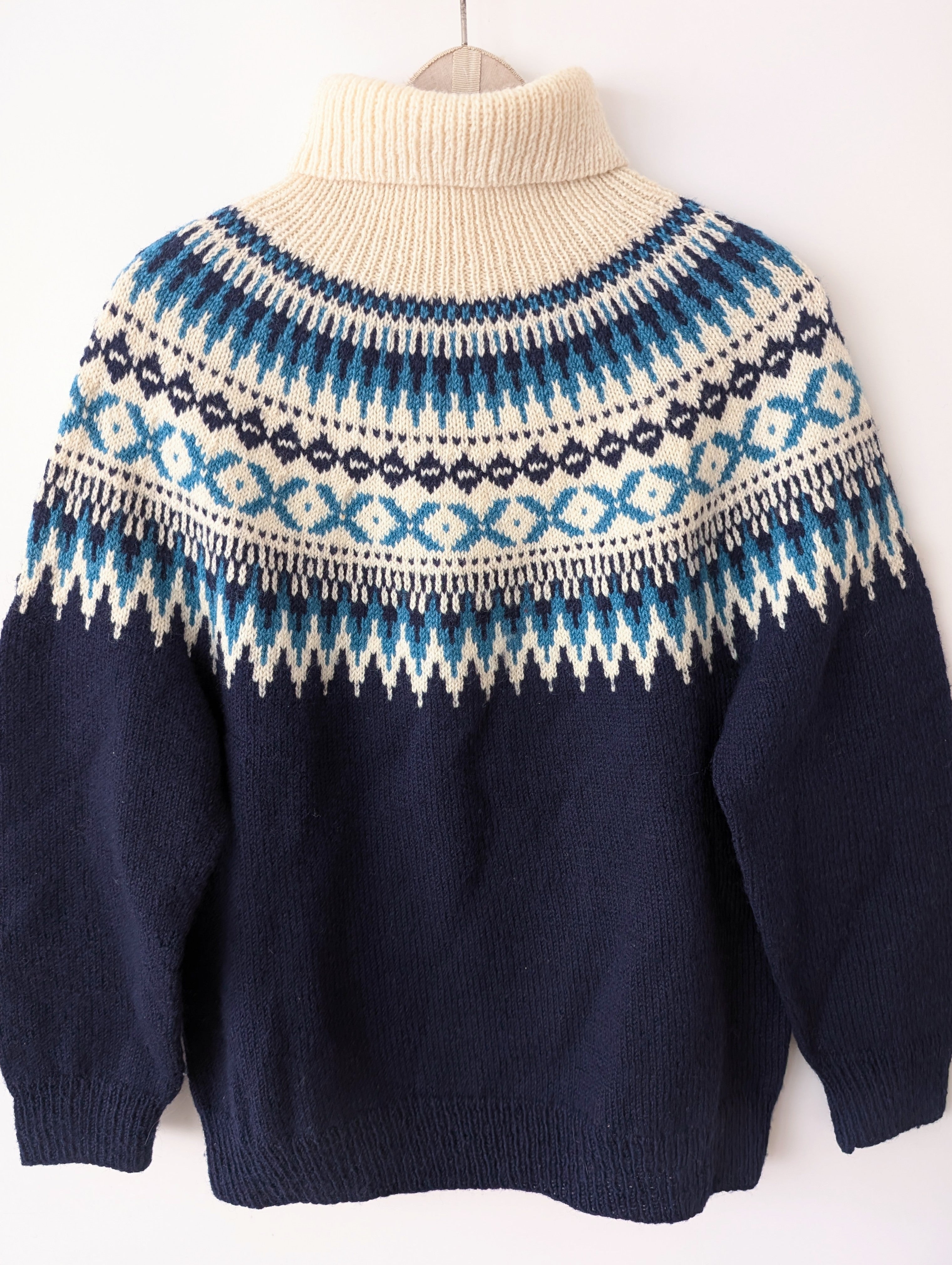 *Handmade* Pullover Wolle Norweger Strick (L-XL)