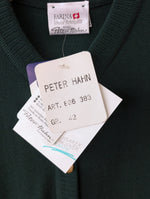 Lade das Bild in den Galerie-Viewer, *Wolle* NEU Cardigan 80s Marine Dunkelgrün (L)
