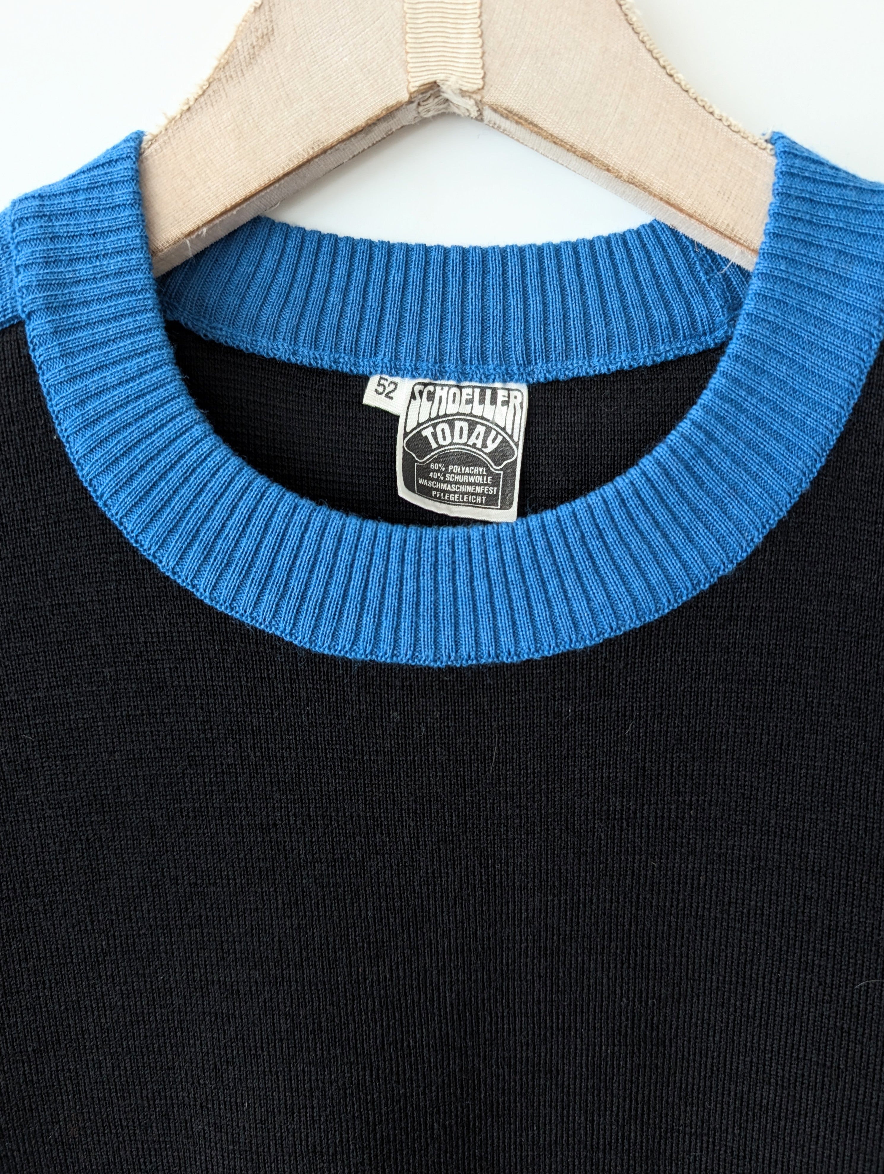 Pullover 70s Streifen Strick Wolle (L)