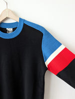 Lade das Bild in den Galerie-Viewer, Pullover 70s Streifen Strick Wolle (L)
