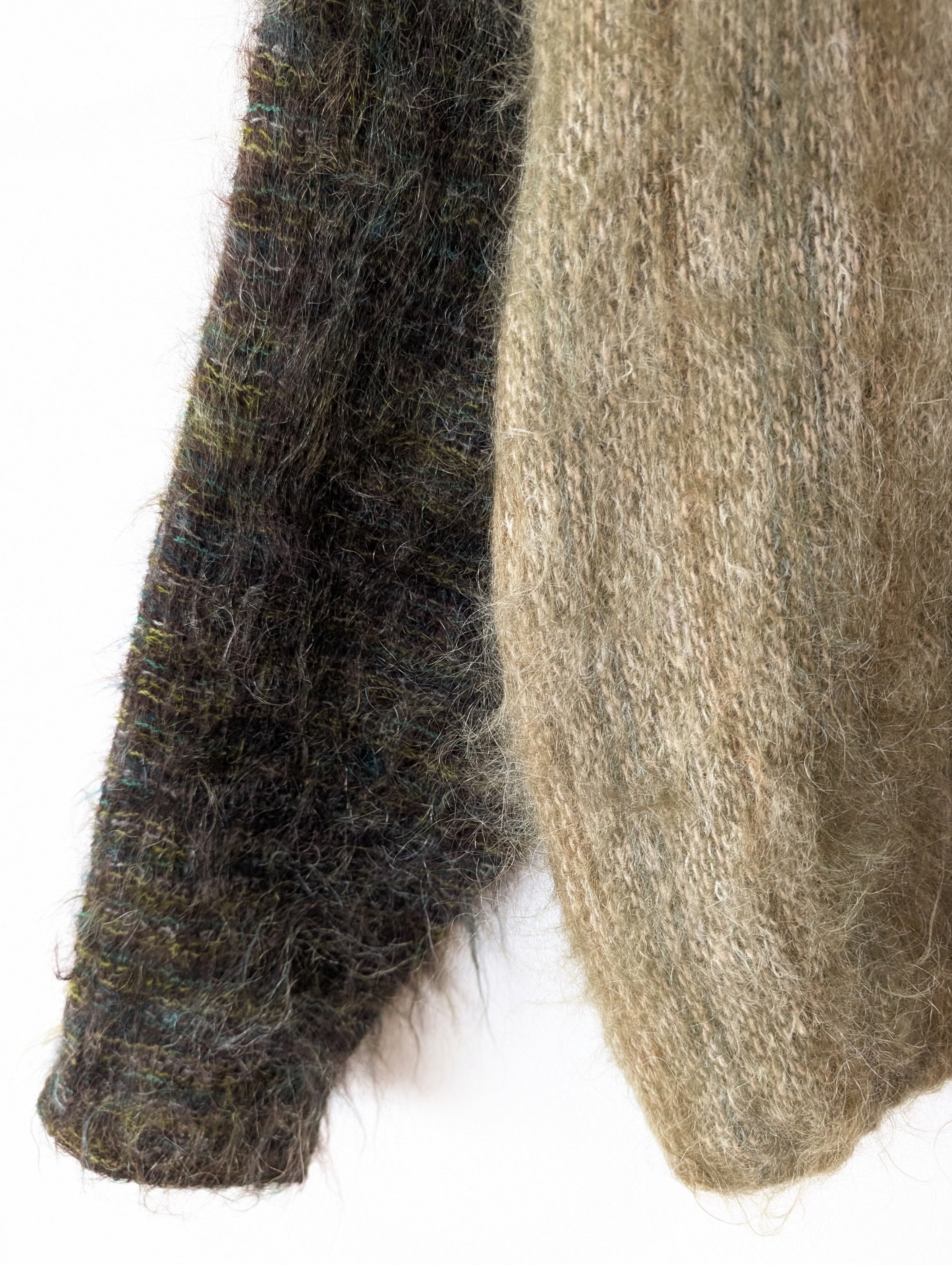 *Handmade* Pullover Bomber Mohair Khaki (XL)