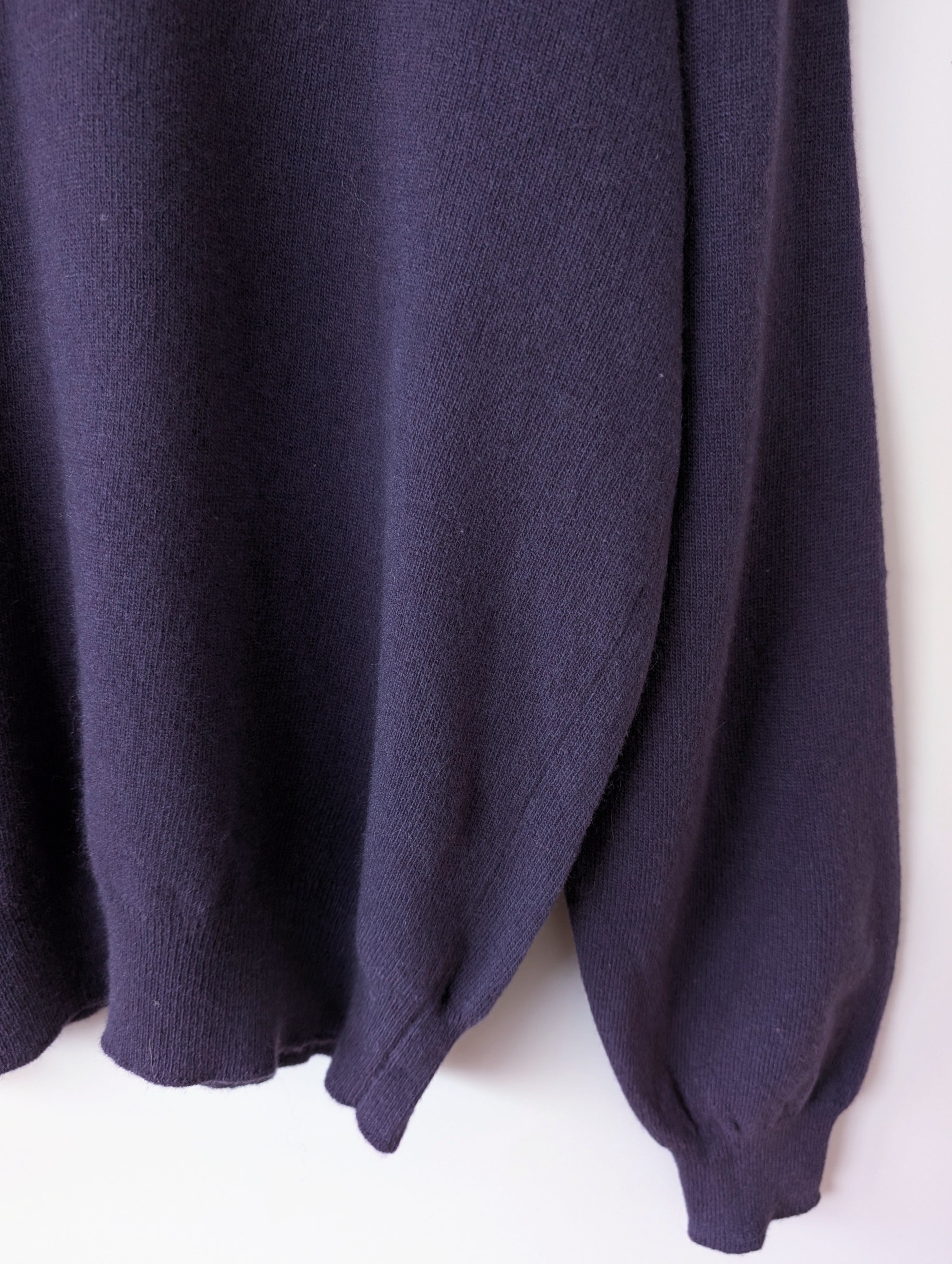 *Wolle* Pullover Rollkragen Schottland Lila (L)