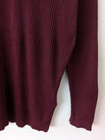 Lade das Bild in den Galerie-Viewer, *Seide* Rollkragen Longsleeve Ripped Weinrot (L-XL)
