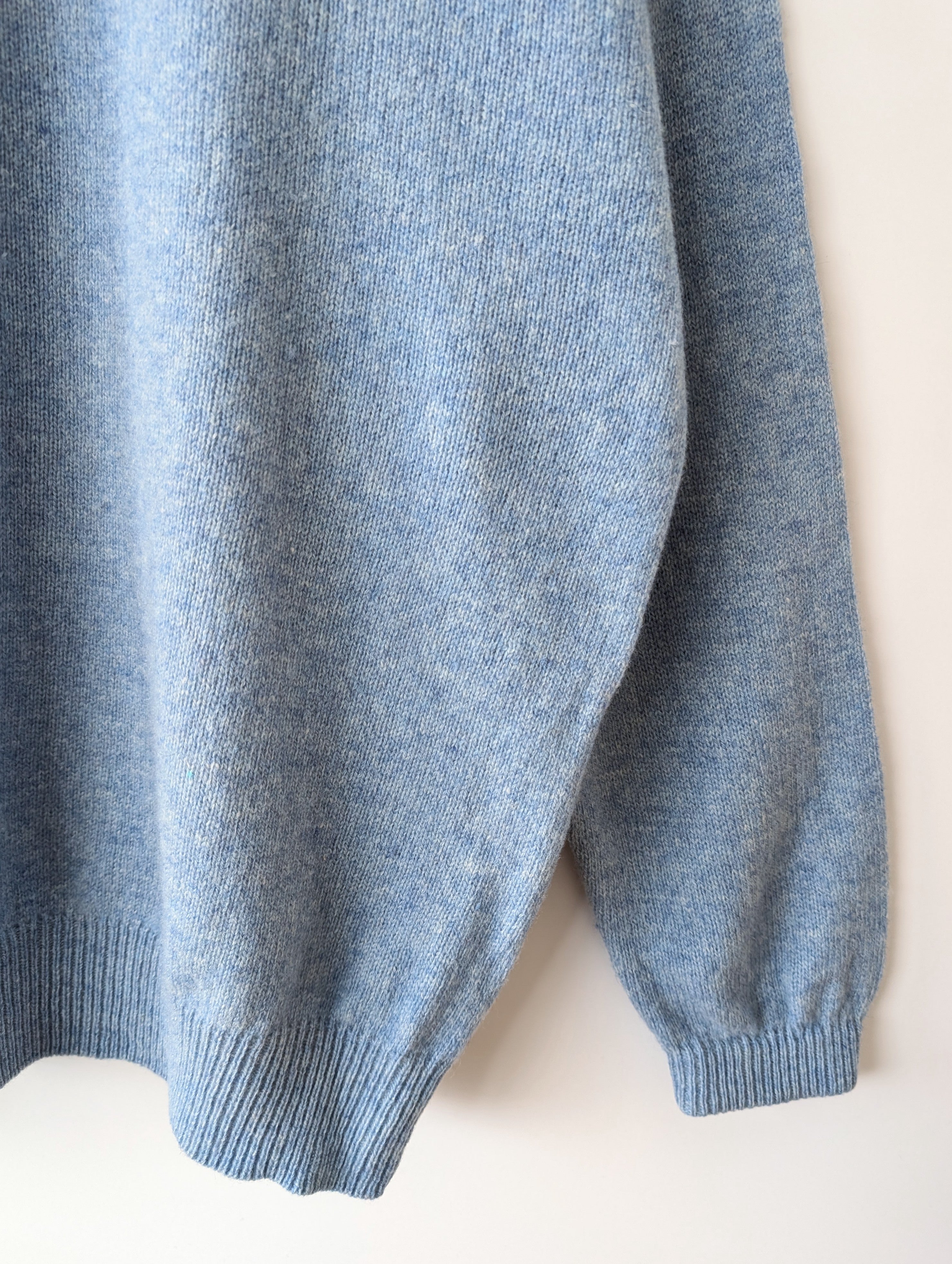 *Wolle* Pullover Rollkragen Basic Hellblau (XL)