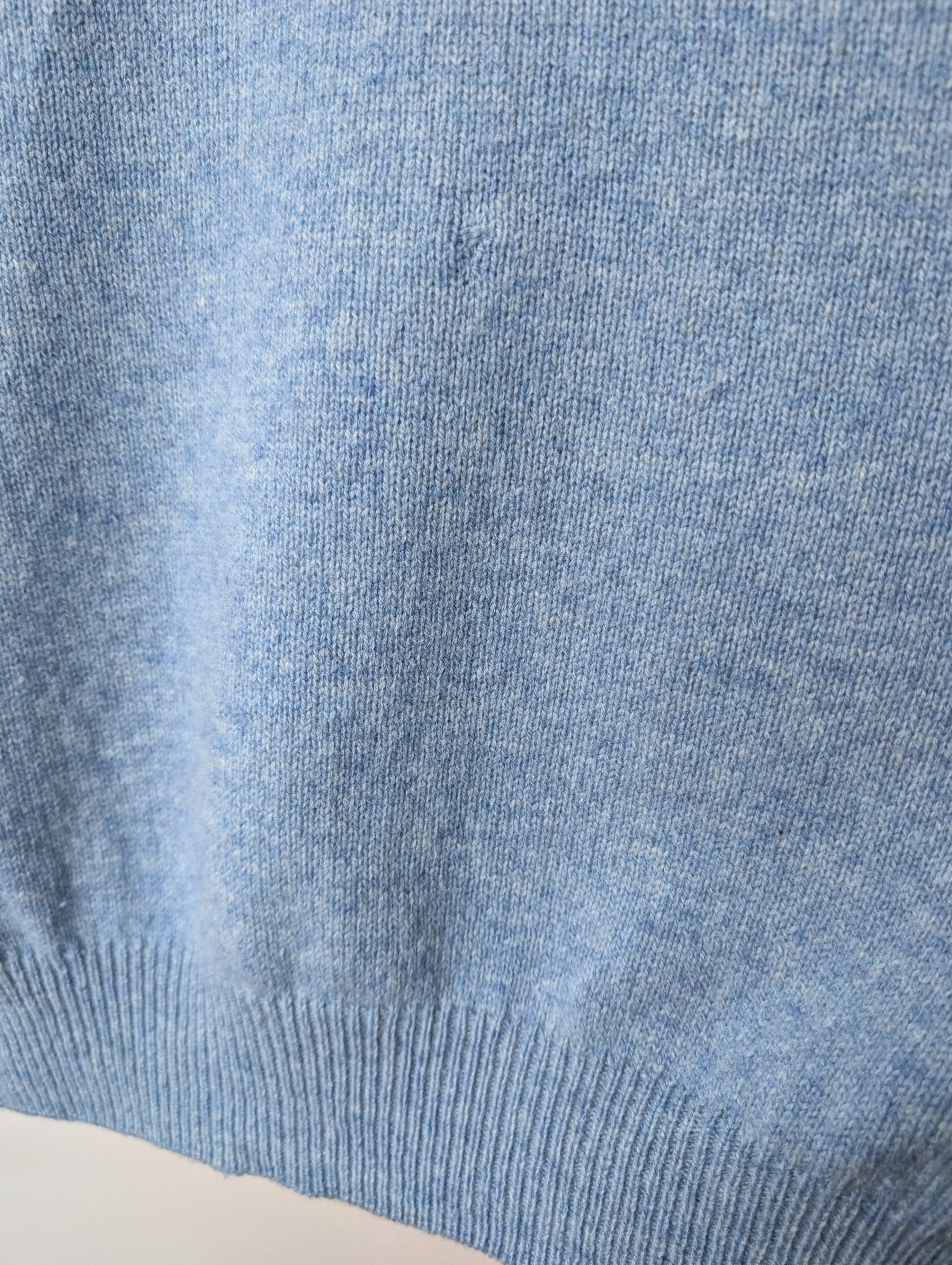 *Wolle* Pullover Rollkragen Basic Hellblau (XL)