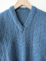 Lade das Bild in den Galerie-Viewer, *XMAS* Handmade Pullover Mohairwolle Himmelblau (M-L)
