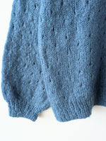 Lade das Bild in den Galerie-Viewer, *XMAS* Handmade Pullover Mohairwolle Himmelblau (M-L)
