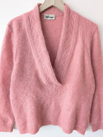 Lade das Bild in den Galerie-Viewer, *Kid Mohair* Pullover 80s Basic Altrosa (L)
