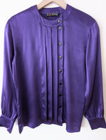 Lade das Bild in den Galerie-Viewer, *Escada* Bluse Seide 80s Lila (L)
