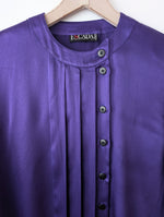 Lade das Bild in den Galerie-Viewer, *Escada* Bluse Seide 80s Lila (L)
