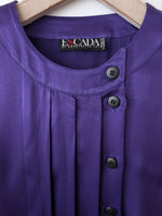 Lade das Bild in den Galerie-Viewer, *Escada* Bluse Seide 80s Lila (L)
