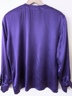 Lade das Bild in den Galerie-Viewer, *Escada* Bluse Seide 80s Lila (L)
