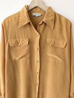 Lade das Bild in den Galerie-Viewer, *Seide* Bluse Premium Basic Senf (L)
