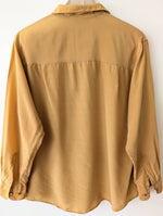 Lade das Bild in den Galerie-Viewer, *Seide* Bluse Premium Basic Senf (L)
