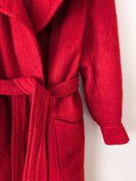 Lade das Bild in den Galerie-Viewer, *Mohair* Mantel 70s Wolle Rot (S)
