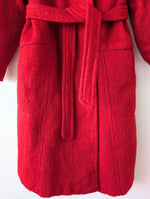 Lade das Bild in den Galerie-Viewer, *Mohair* Mantel 70s Wolle Rot (S)
