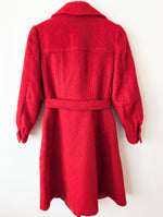 Lade das Bild in den Galerie-Viewer, *Mohair* Mantel 70s Wolle Rot (S)
