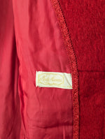 Lade das Bild in den Galerie-Viewer, *Mohair* Mantel 70s Wolle Rot (S)
