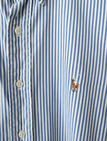 Lade das Bild in den Galerie-Viewer, *Ralph Lauren* Hemd Nadelstreifen Blau (L)
