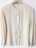 Lade das Bild in den Galerie-Viewer, *Armani* Bluse Seide Creme (XL)
