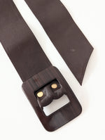 Lade das Bild in den Galerie-Viewer, Taillengürtel Leder 70s Braun (One Size)
