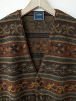 Lade das Bild in den Galerie-Viewer, XMAS *Trussardi* Weste Wolle Bohemian Strick (XL)
