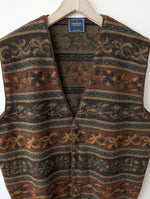 Lade das Bild in den Galerie-Viewer, XMAS *Trussardi* Weste Wolle Bohemian Strick (XL)
