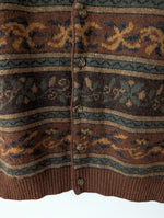 Lade das Bild in den Galerie-Viewer, XMAS *Trussardi* Weste Wolle Bohemian Strick (XL)
