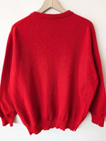 Lade das Bild in den Galerie-Viewer, XMAS *Kaschmir* Pullover Basic Rot (XL)
