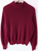 Lade das Bild in den Galerie-Viewer, XMAS *Angora Wolle* Pullover Dunkelrot (L)
