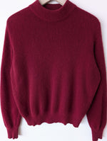 Lade das Bild in den Galerie-Viewer, XMAS *Angora Wolle* Pullover Dunkelrot (L)
