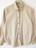 Lade das Bild in den Galerie-Viewer, *Aigner* Bluse Flanell Karo Gelb (M-L)
