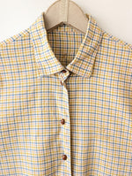 Lade das Bild in den Galerie-Viewer, *Aigner* Bluse Flanell Karo Gelb (M-L)
