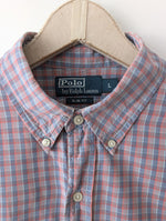 Lade das Bild in den Galerie-Viewer, *Polo Ralph Lauren* Hemd Karo Apricot Blau (L)
