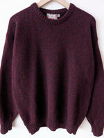 Lade das Bild in den Galerie-Viewer, *Shetland Wolle* RARE Pullover Premium Basic Weinrot (XXL)
