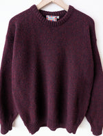 Lade das Bild in den Galerie-Viewer, *Shetland Wolle* RARE Pullover Premium Basic Weinrot (XXL)
