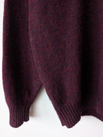 Lade das Bild in den Galerie-Viewer, *Shetland Wolle* RARE Pullover Premium Basic Weinrot (XXL)
