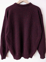 Lade das Bild in den Galerie-Viewer, *Shetland Wolle* RARE Pullover Premium Basic Weinrot (XXL)
