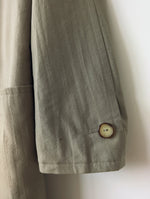 Lade das Bild in den Galerie-Viewer, *Wolle* Mantel Zweireiher 80s Salbei Khaki (L)
