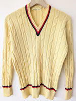Lade das Bild in den Galerie-Viewer, *Shetland Wolle* Pullover 70s Cricket (L)
