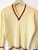 Lade das Bild in den Galerie-Viewer, *Shetland Wolle* Pullover 70s Cricket (L)
