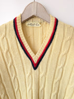 Lade das Bild in den Galerie-Viewer, *Shetland Wolle* Pullover 70s Cricket (L)
