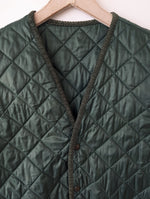 Lade das Bild in den Galerie-Viewer, Weste Stepp Cord Dunkelgrün Khaki (XL)
