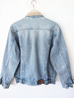 Lade das Bild in den Galerie-Viewer, Jeansjacke Cord Kragen 90s Polo Stick (L)
