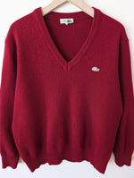 Lade das Bild in den Galerie-Viewer, *Lacoste* Pullover Wolle Dunkelrot (L-XL)
