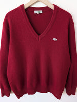 Lade das Bild in den Galerie-Viewer, *Lacoste* Pullover Wolle Dunkelrot (L-XL)
