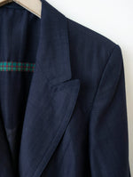 Lade das Bild in den Galerie-Viewer, Blazer Leinen 80s Marineblau (M-L)
