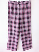 Lade das Bild in den Galerie-Viewer, Wideleg Hose Y2K Karo Lila Pink (L)
