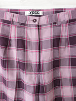 Lade das Bild in den Galerie-Viewer, Wideleg Hose Y2K Karo Lila Pink (L)
